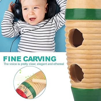 Amazon | 木製のカラフルな魚の形をしたギロ、打楽器子供の音楽